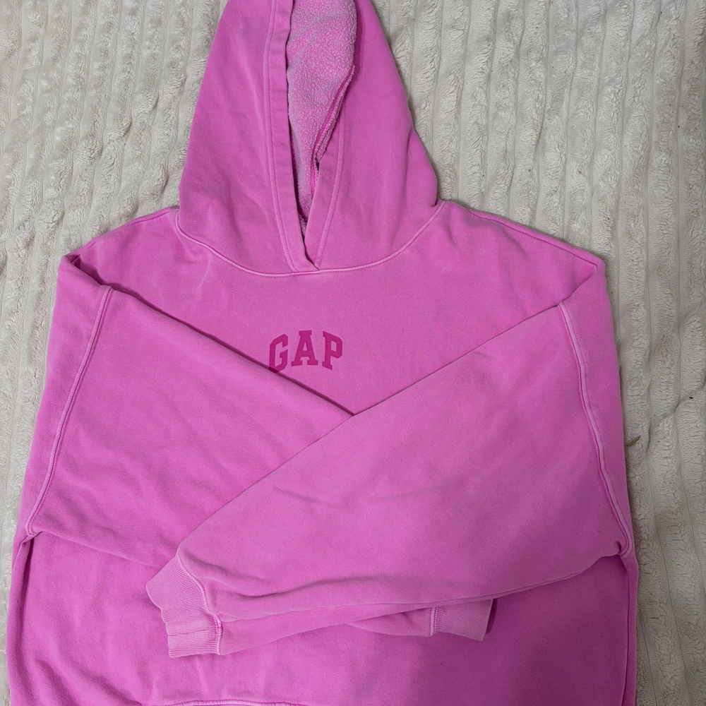 GAP Vibrant Pink Hoodie (Small Stain)